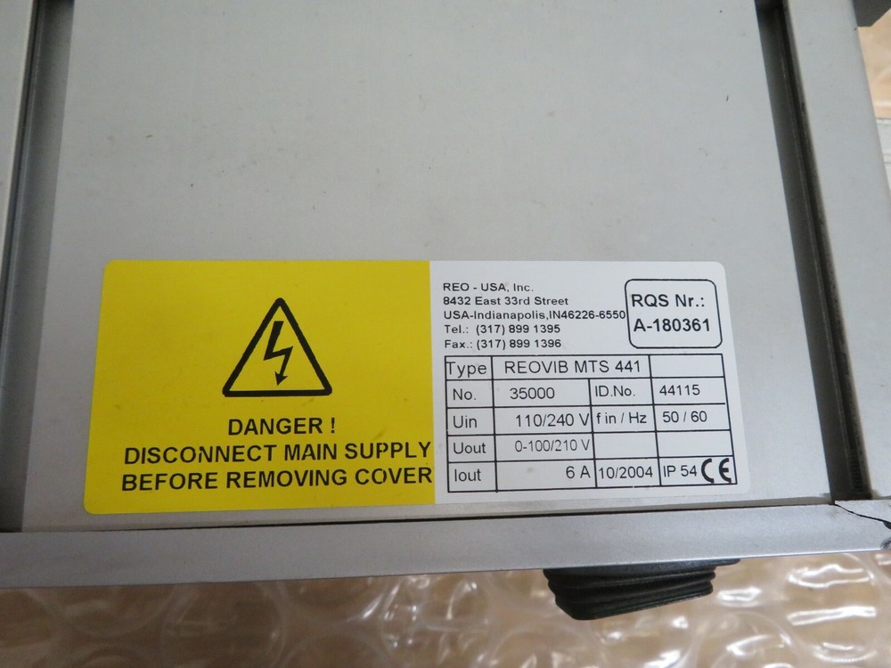 REO REOVIB MTS 411 Variable Frequency Hopper Controller 110/240VAC (18675)