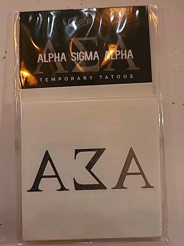 Alpha Sigma Alpha temporary Tattoos Pack Of 10.