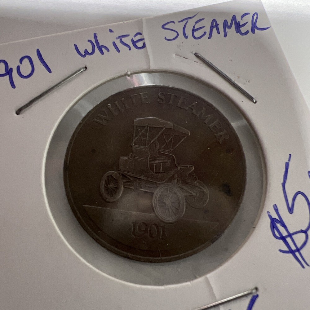 1901 WHITE STEAMER CAR TOKEN!