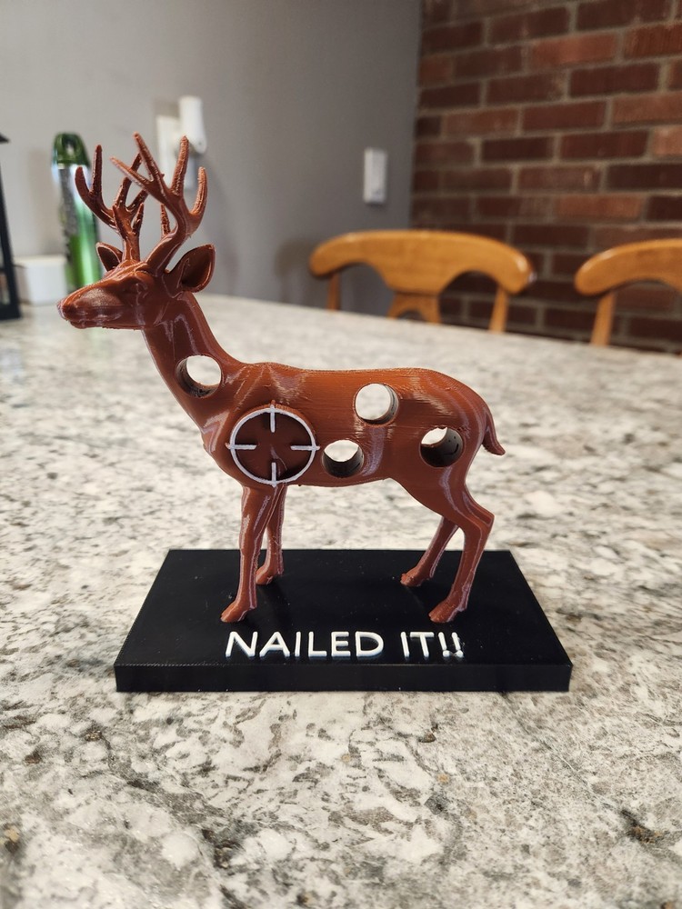 "Nailed It!!" Whitetail Deer Hunter Pen Holder Archery Customizeable