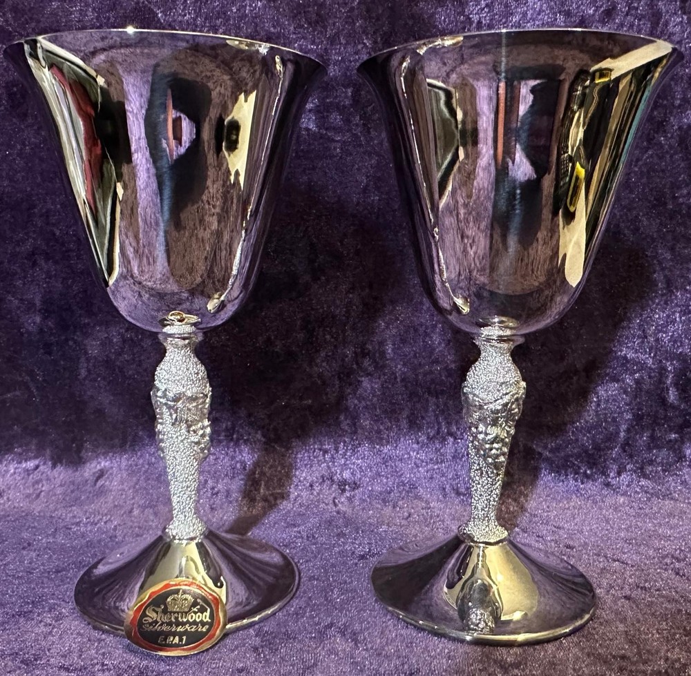 Sherwood silver plated goblets