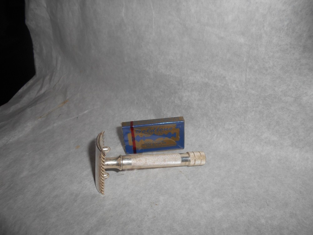 Gillette 1919 Old Type Razor Three Piece Silver 96