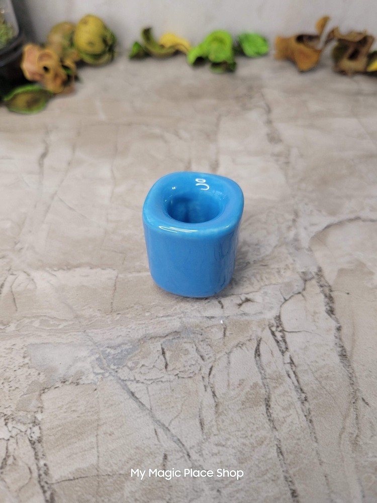Handmade ceramic different color chime holders, candle holders