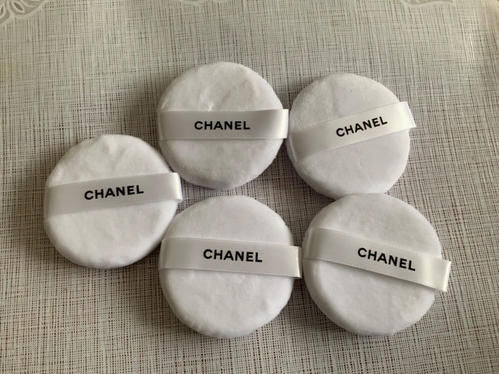 5 X New Chanel Makeup Puff Chanel White Powder Puff Multiple Usage