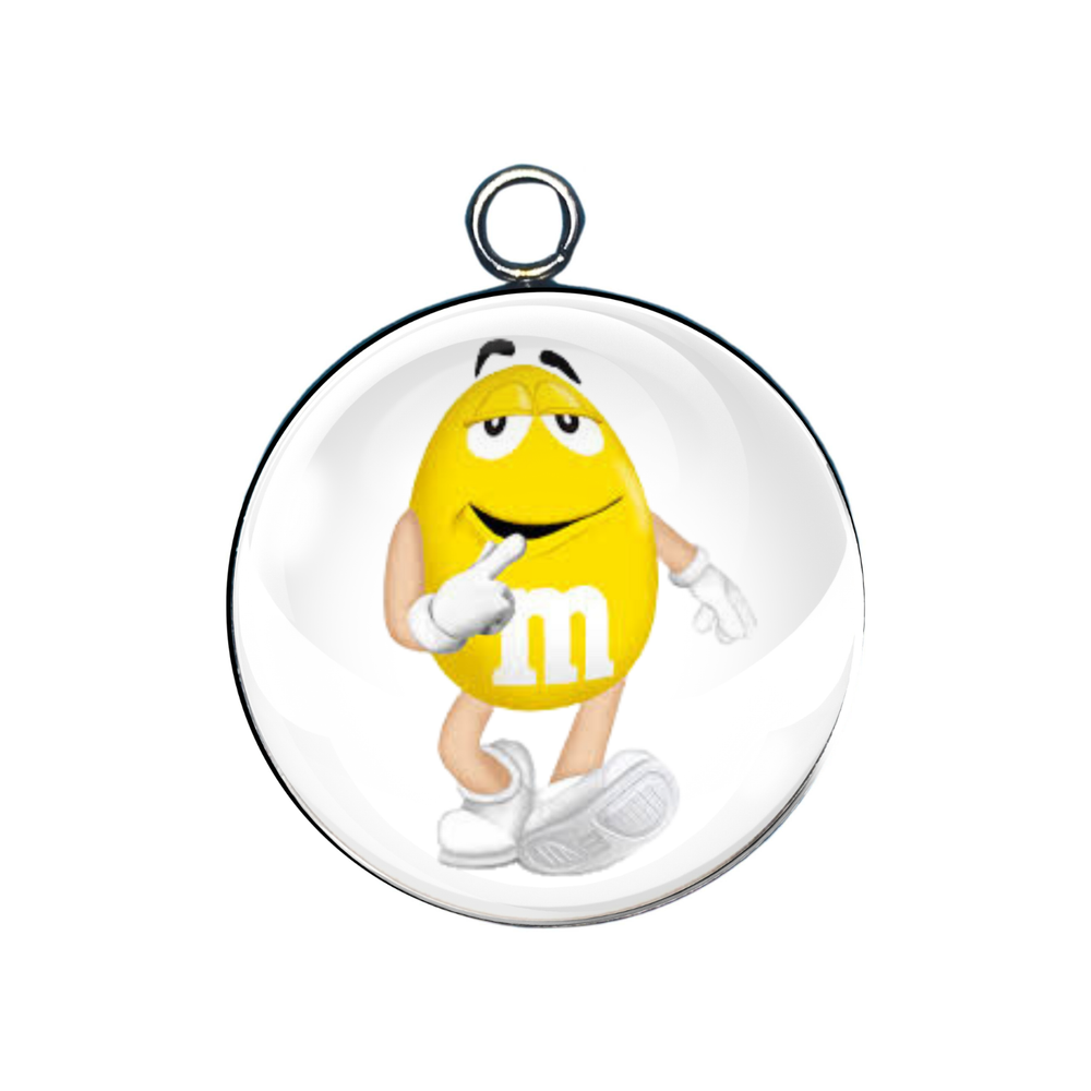 M & M Glass Cabochon Charms