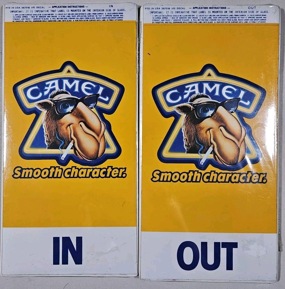 Camel Cigarette Smooth Character Decal In Out