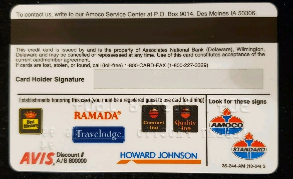 AMOCO MultiCard Credit Card cc70