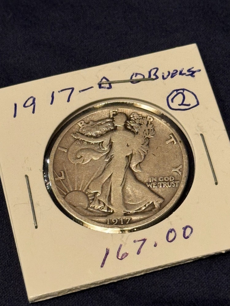 1917 D OBverse Walking Liberty Half Dollar