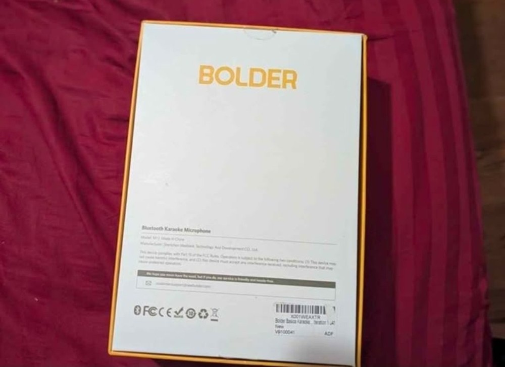 BOLDER Bluetooth Karaoke Microphone – Wireless 3-in-1 Speaker & Mic for iPhone &