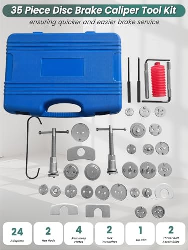 Brake Caliper Compression Tool 36 Piece Disc Brake Caliper Tool Kit for Pad
