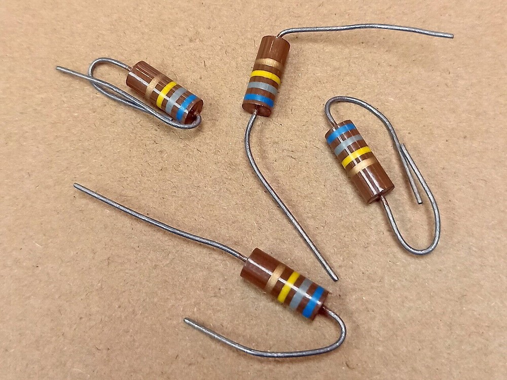 4 pcs Riken Ohm RM 680k 1W carbon resistor