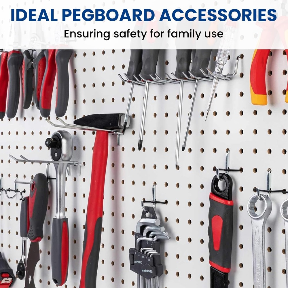 Pegboard Hook Locks Plastic Clip Retainers & Organizer Accessories Organizer