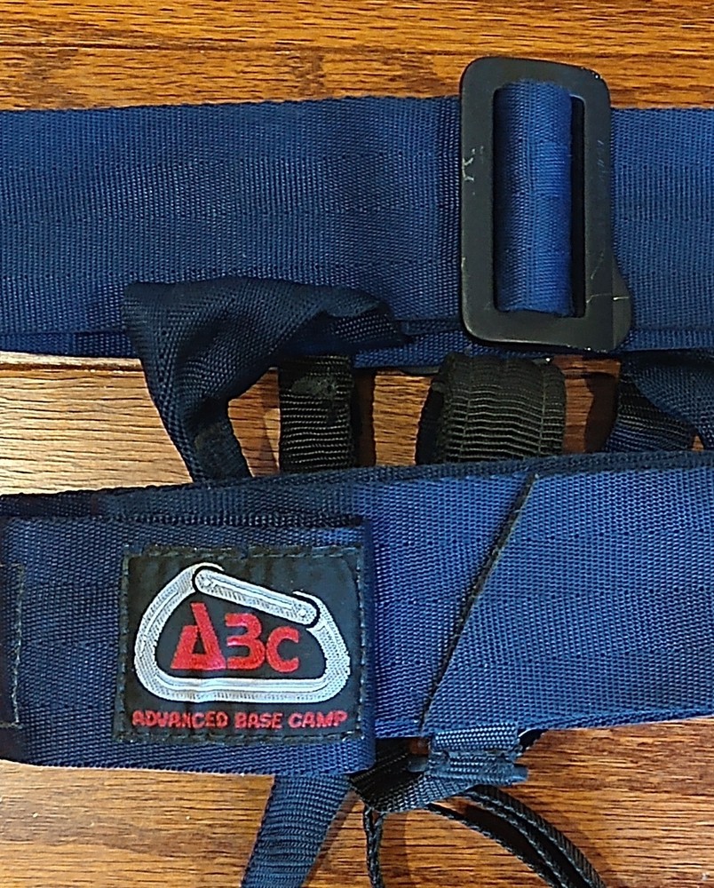 ABC Advanced Base Camp Rappelling Guide Harness Adjustable One Size Blue