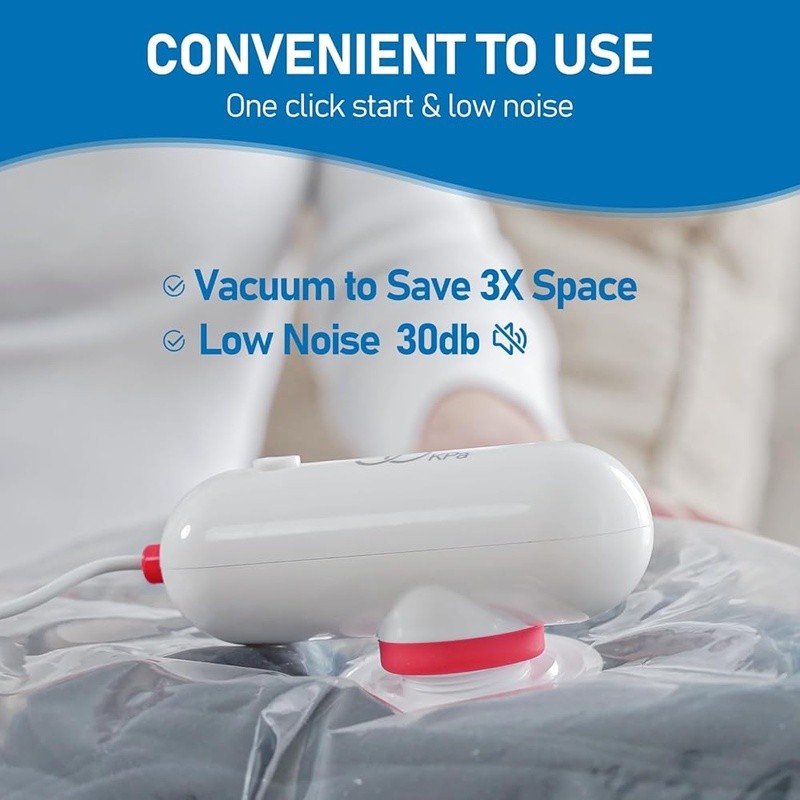 USB Vacuum Pump Travel Bags Compression Set 12 Pack Durable Packing Solutions