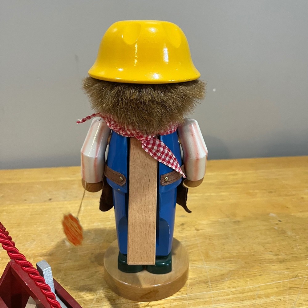 Steinbach Germany Construction Worker Nutcracker Lowes Tool Box Wood Figurine