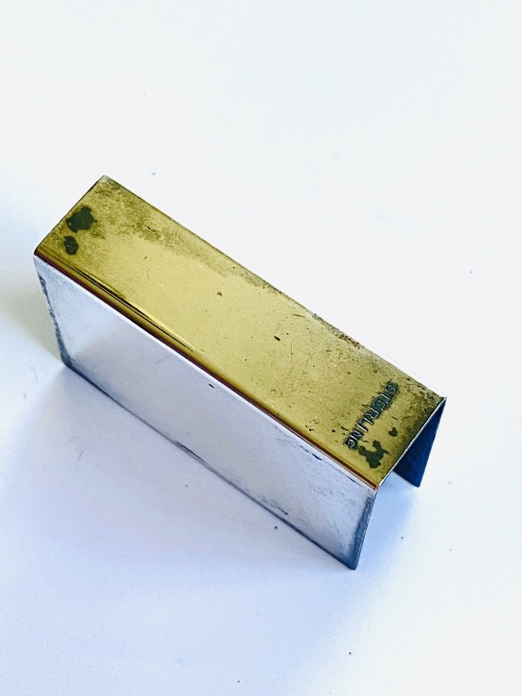 Vintage Sterling Silver Match Box Holder