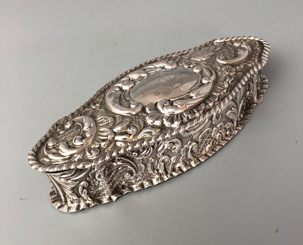 Victorian Solid Silver Ring Box T&S Chester 1901 ABLZX