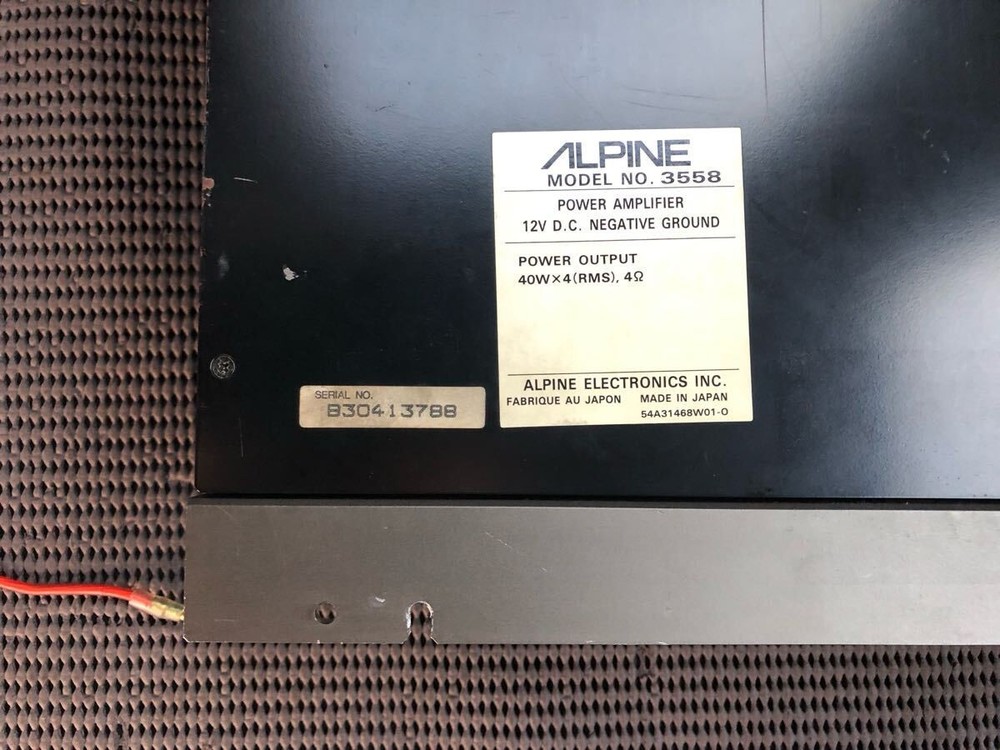 ALPINE Juba 3558 class A Power Amplifier Operation verified