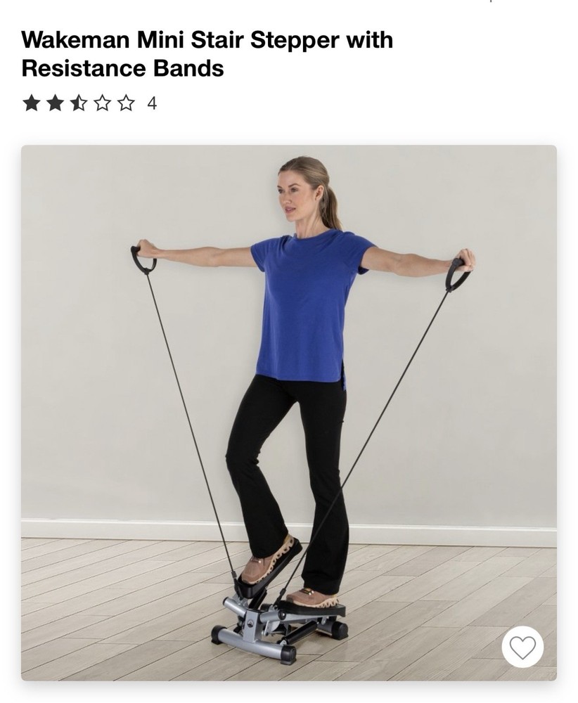 Mini Stair Stepper With resistance Bands
