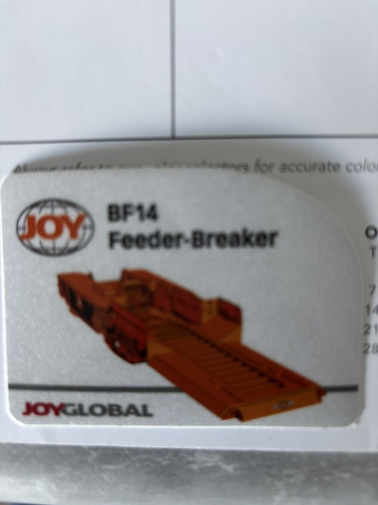 Joy coal mining stickers. (2025) Listing Item 197