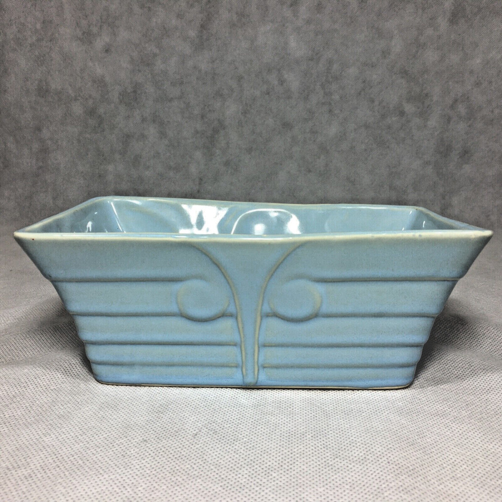 Ceramic Blue Rectangle Planter 8.25"
