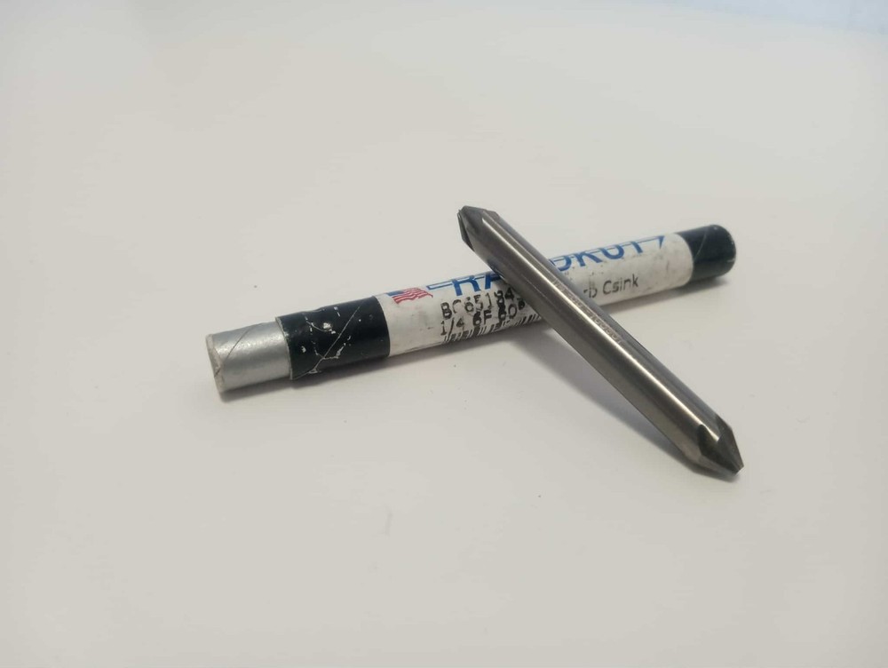 RAPIDKUT 806518458  1/4" DOUBLE END 6FLUTE 2-1/8" OAL  60 DEGREES DE CARB CSINK