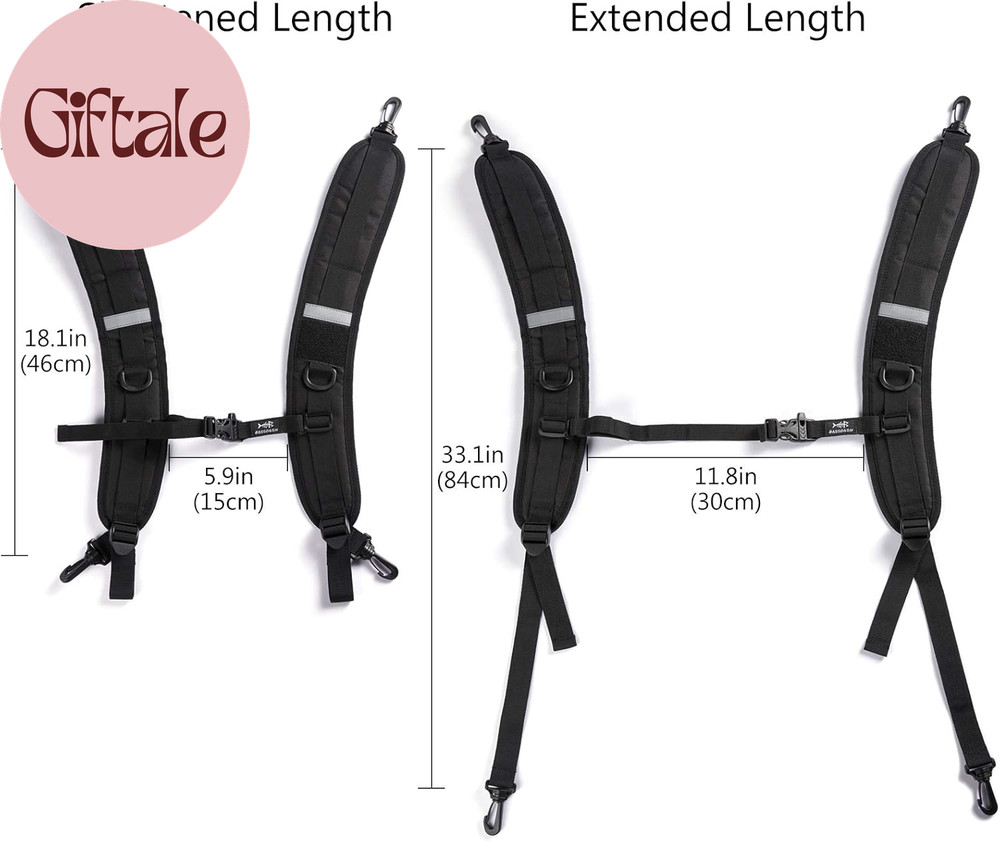 Backpack Straps Replacement Adjustable Padded Shoulder Straps for Backpack Dry B