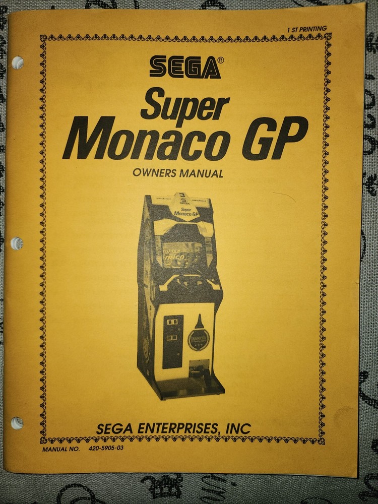 Super Monaco GP Manual Arcade Sega