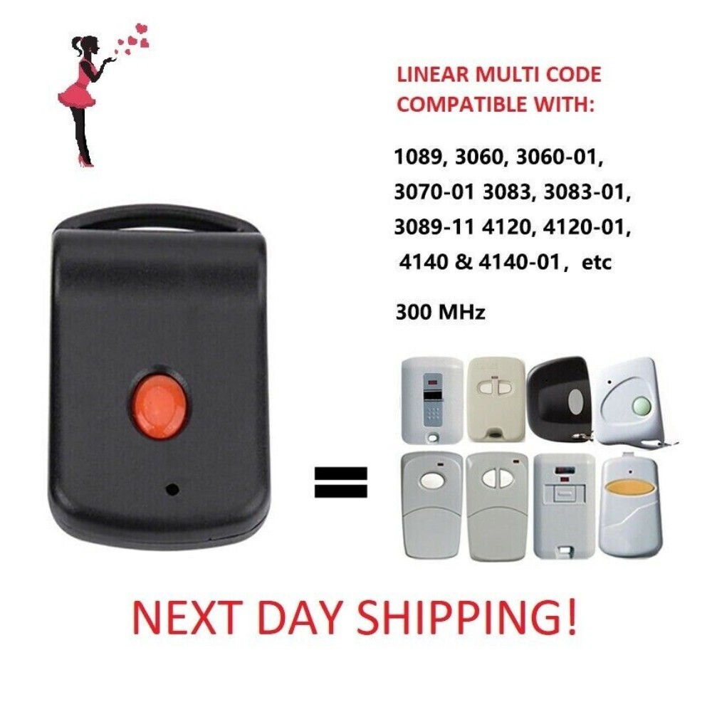 Linear Multi Code 3089 Multi Code 308911 Remote Control MCS308911 Garage Gate