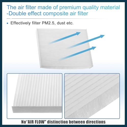 Engine Air Filter + Cabin Air Filter Combo Set for Kia Forte (2014-2018),