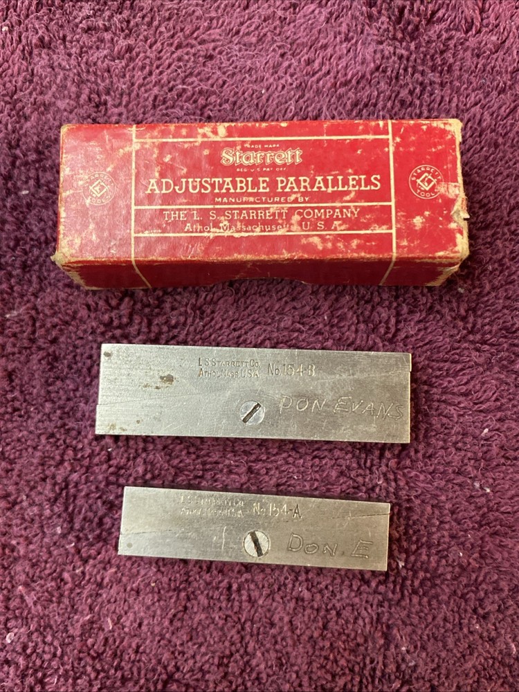 Vintage Starrett adjustable parallels 154-a And 154-b