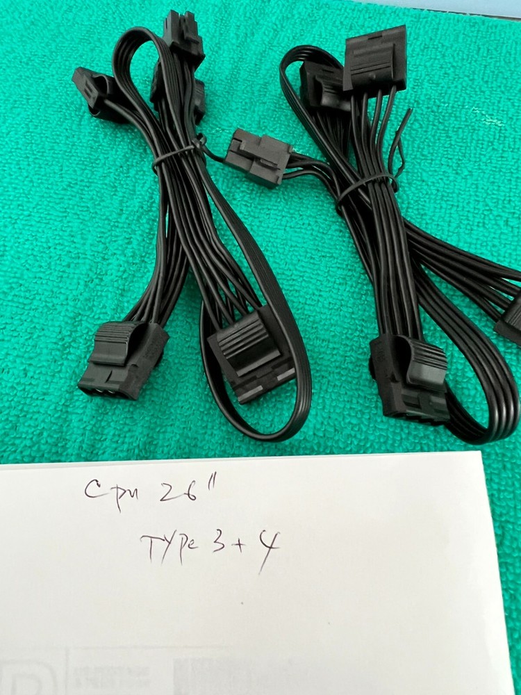 2x Corsair Type 3 Type 4 Perif  4x Connector Molex PSU Modular Cable,original