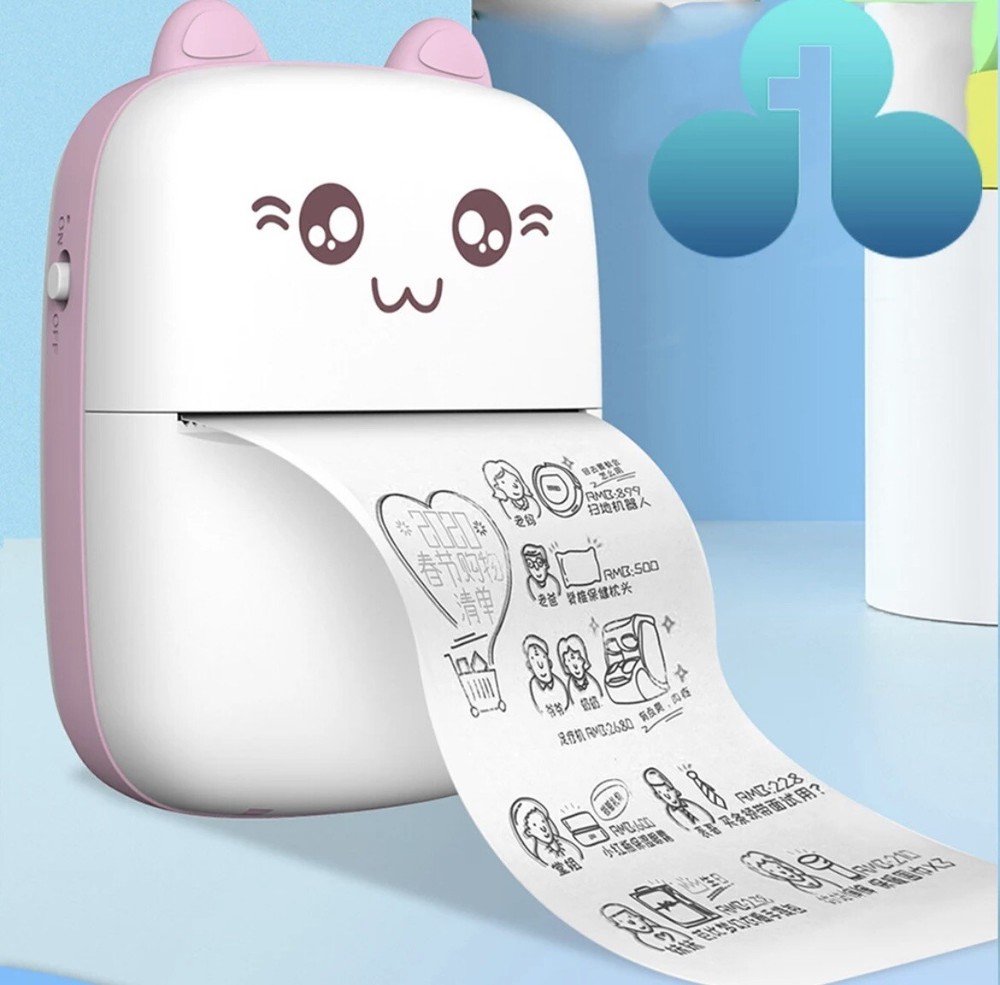 Meow Machine Mini Thermal Portable Printer Printing Wireless Android And IOS