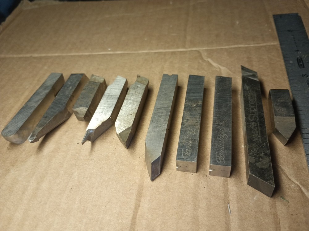10 Various HSS 3/8" Lathe Tool Bits A6