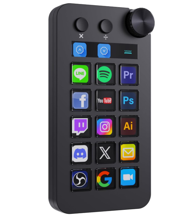 TreasLin VSDinside Stream Controller Deck with 18 Customizable Macro Keys to Tri