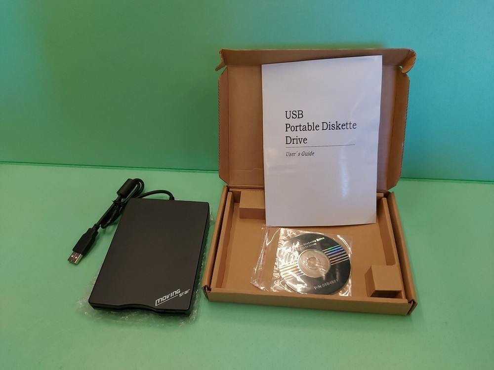 Moving Star 3.5 USB Floppy Portable External Black Disk Drive Diskette Drive