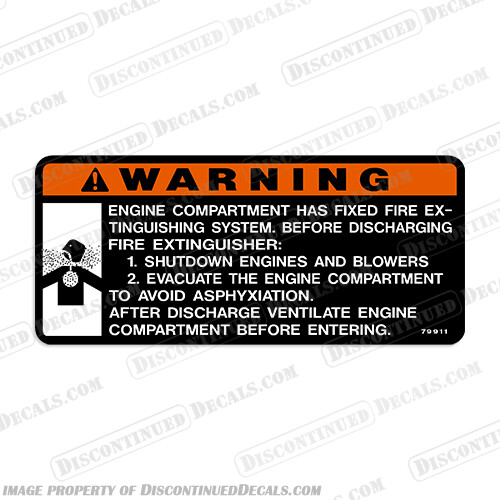 Fits Warning Engine Compartment Decal