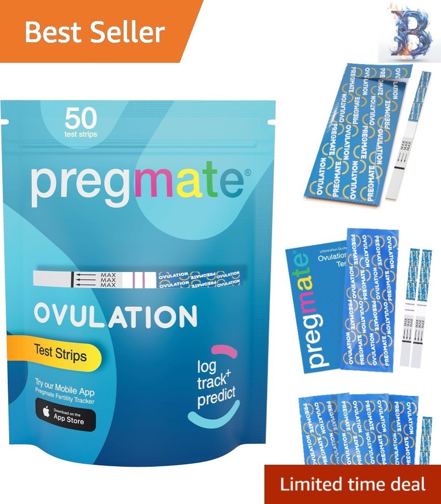 50 Count Ovulation  Strips - Accurate Fertility Predictor Kit for Conceiving