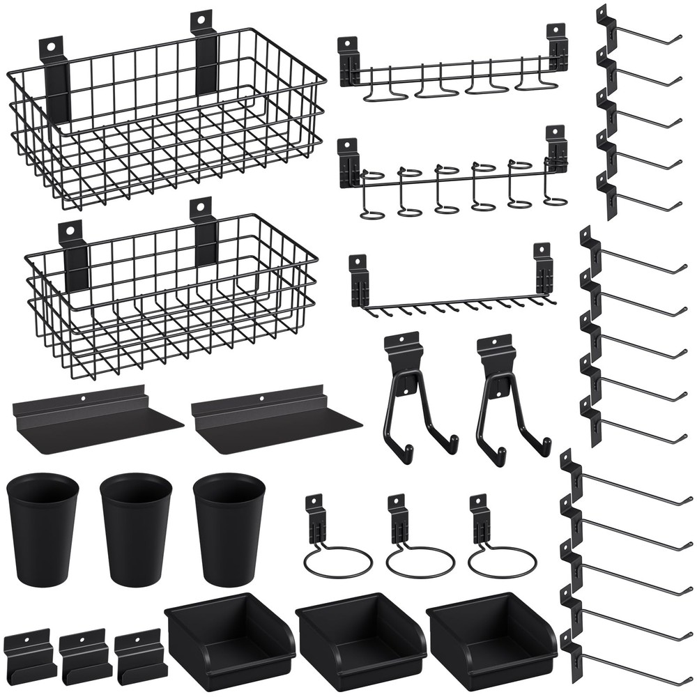 INCLY 30PCS Slatwall Accessories Set with Baskets, Hooks,...