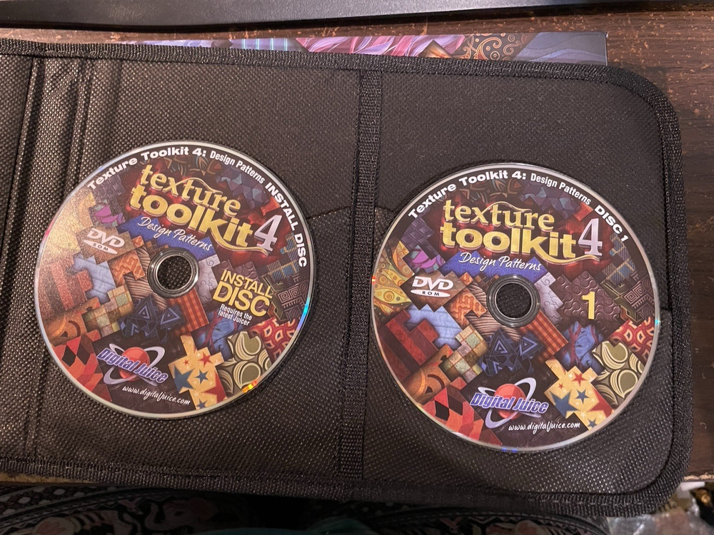 Digital Juice Texture Toolkit 4 Design Patterns w/ Case & install Disc