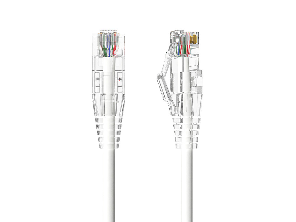 14ft Slim Cat6a 28AWG UTP Ethernet Network Patch Cable, White