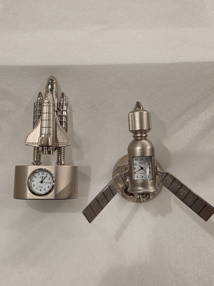 Space Shuttle and Satellite Minature Clocks