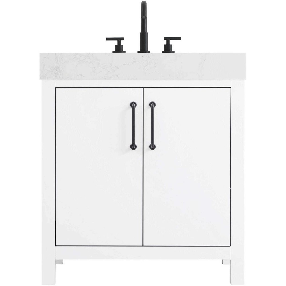 Elegant Lighting VF60630WH Nathan Vanity White