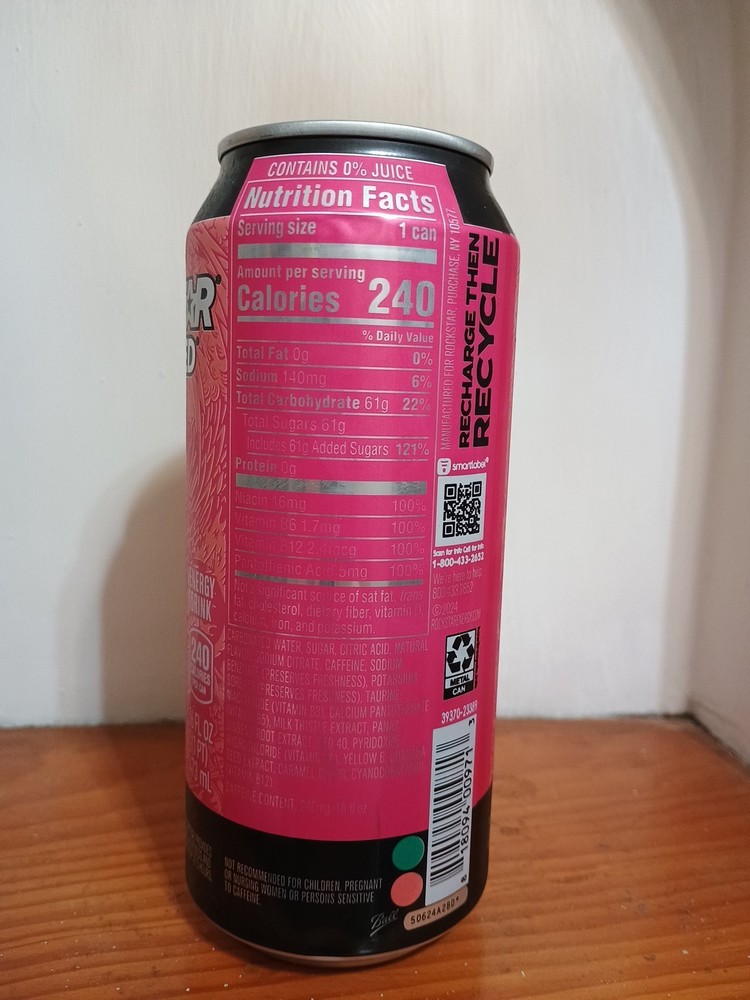 Rockstar Energy Drink Punched Watermelon, 16oz Can