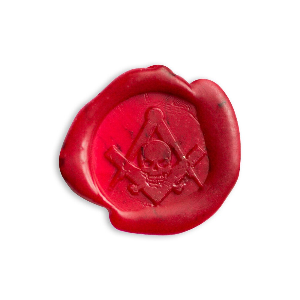 Skull Square and Compasses Masonic Wax Seal