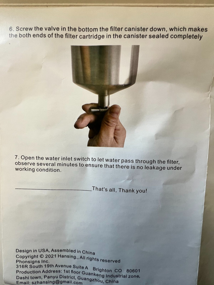 Hansing Whole House Water Softener/Conditioner System Salt-Free