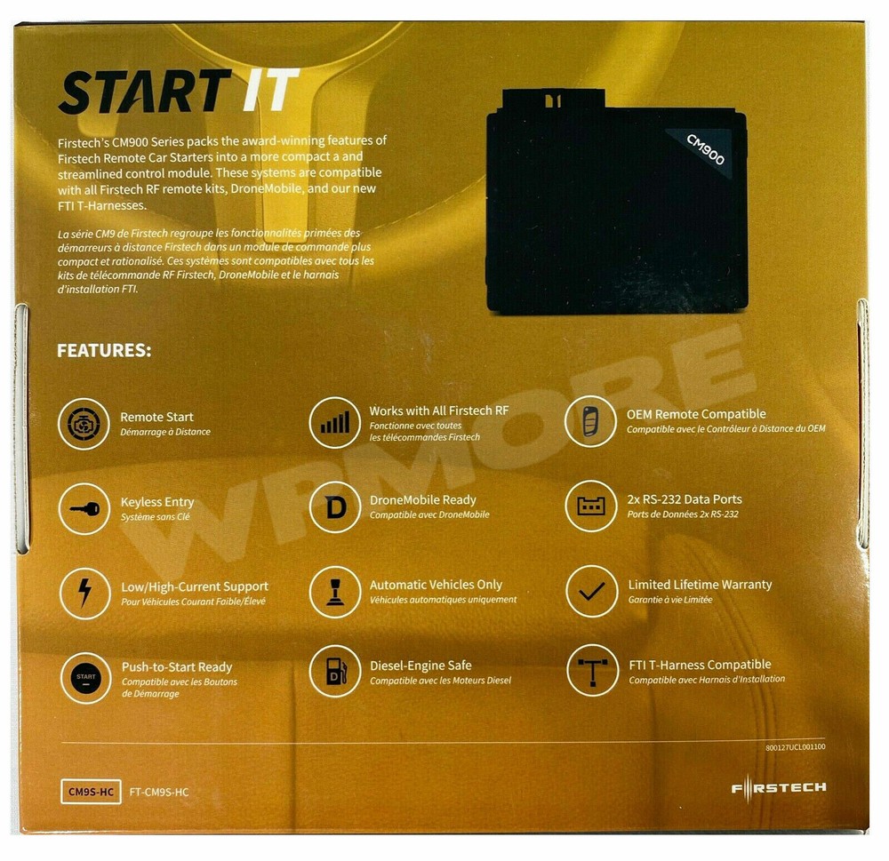 Compustar Firstech FT-CM9S-HC Universal Remote Start IT Controller + Blade-AL