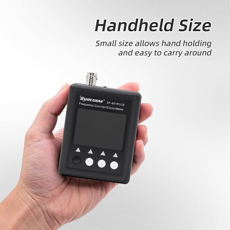 Portable Frequency Counter Meter 27-3000MHz W/ DCS Decoder Two-way Radio Black