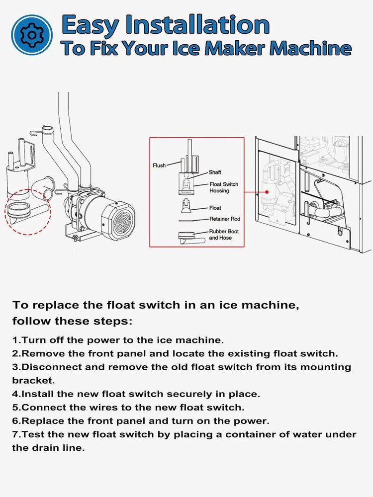 426799-01 Float Switch Connector Rubber Replacement for Hoshizaki