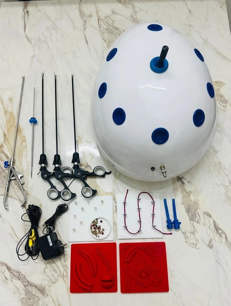 Laparoscopic Endotrainer Simulator Box Camera Training Instruments set Kit 14pc